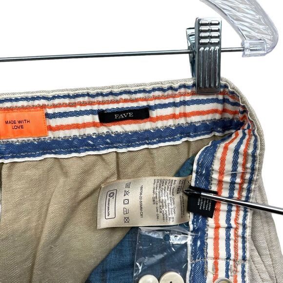 Scotch & Soda Shorts Fave Linen Blend Drawstring Pockets Zip Fly Beige Men Sz 28 - Picture 5 of 8